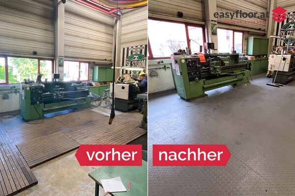 Boden für mechanische Fertigung mit Selbstverlegung