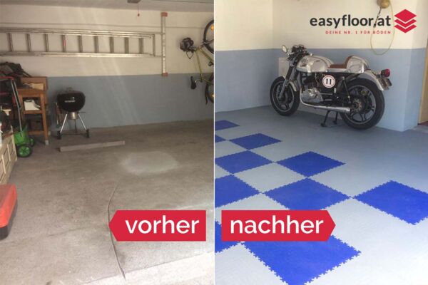 PVC Fliesen als Garagenboden - easyfloor