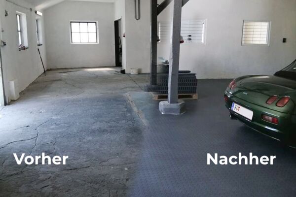 Extremer Betonboden in Garage reparieren (Villach / KTN)